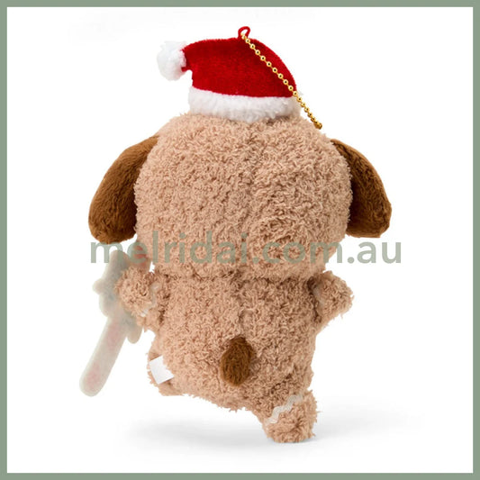 SANRIO | Pochacco Mascot Holder Bag Charm Plush Keychain 130×75×100mm (Christmas 2025)