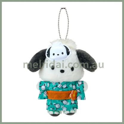 SANRIO | Pochacco Mascot Holder Plush Keychain Bag Charm 10.5×6.5×14.5cm (Summer Festival Character!)