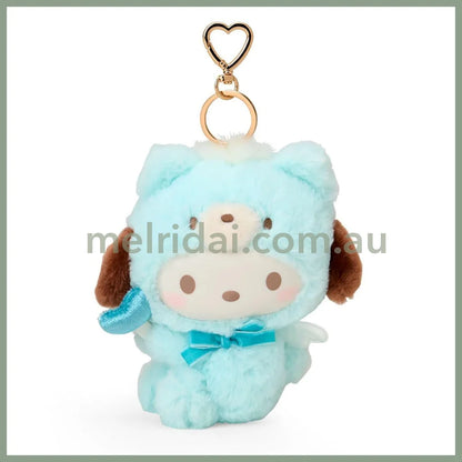 SANRIO | Pochacco Mascot Holder Plush Keychain Bag Charm 120×80×140mm (Fluffy Angel Bear)