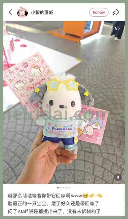 Sanrio | Pochacco Mascot Holder Plush Keychain Bag Charm 16.5 x 12.5 x 6.6cm (Academy Kirameki Festival / School