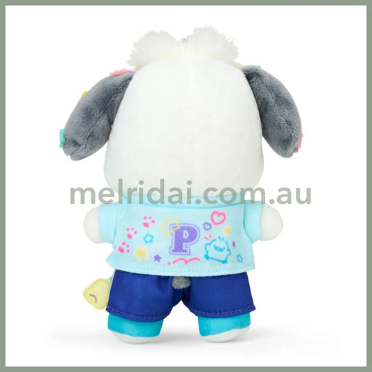 Sanrio | Pochacco Mascot Holder Plush Keychain Bag Charm 16.5 x 12.5 x 6.6cm (Academy Kirameki Festival / School
