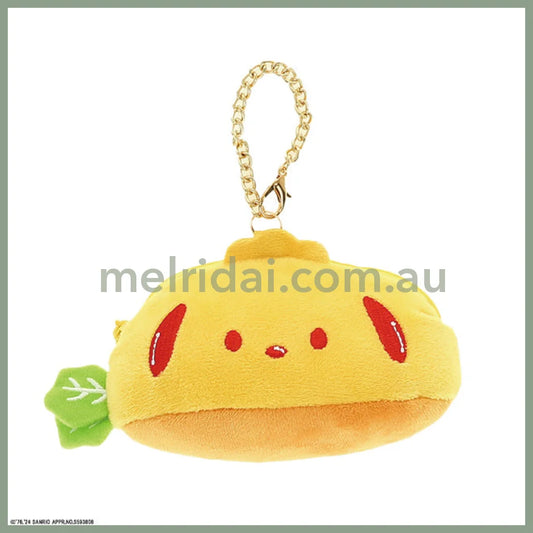 SANRIO | Pochacco Mini Pouch Die-Cut Pouch Bag Charm Keychain H8×W12×D5cm (Omelette Rice)