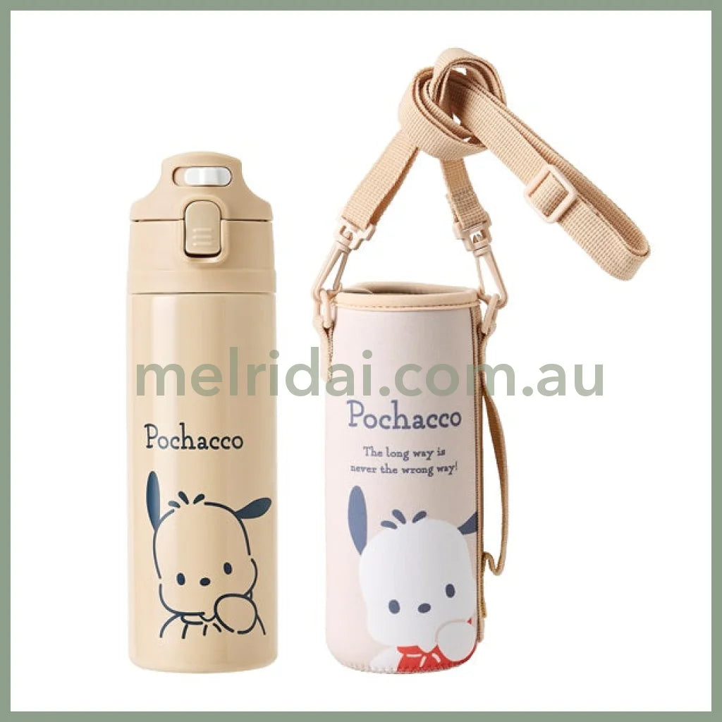 Sanrio | Pochacco Stainless Bottle With Strap Case 470Ml