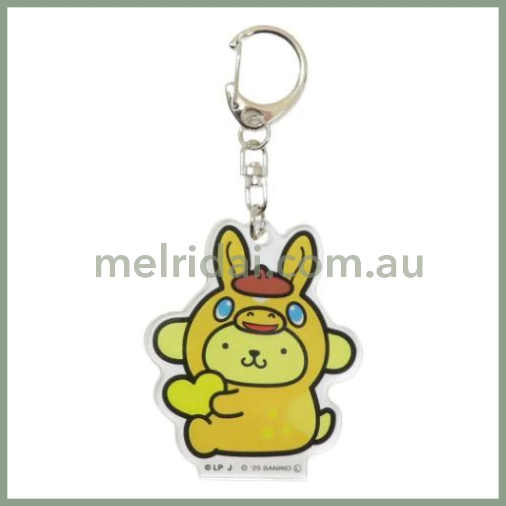 SANRIO | Pom Pom Purin Acrylic Keychain 59×42×3mm (Rody Bounce Horse)
