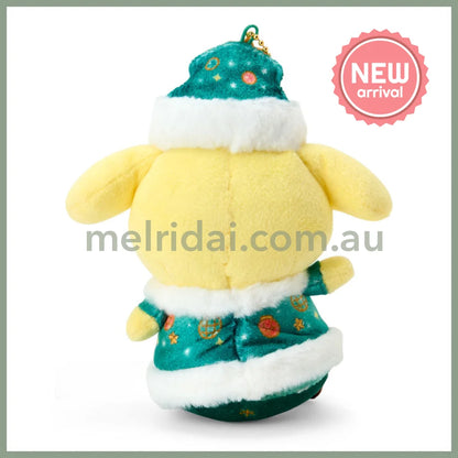 SANRIO | Pom Pom Purin Mascot Holder Bag Charm Plush Keychain 130×75×100mm (Christmas 2025)