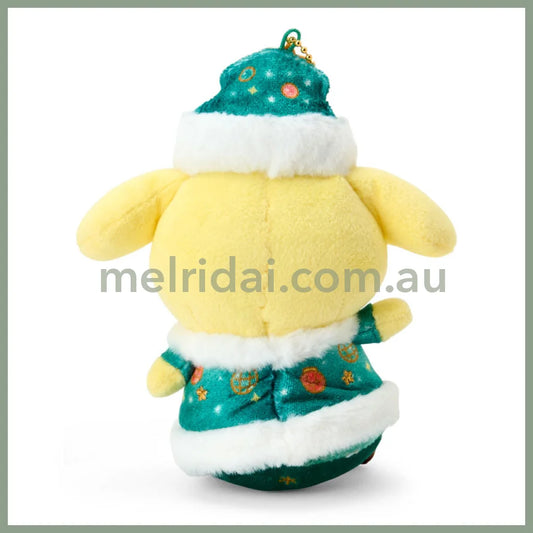 SANRIO | Pom Pom Purin Mascot Holder Bag Charm Plush Keychain 130×75×100mm (Christmas 2025)