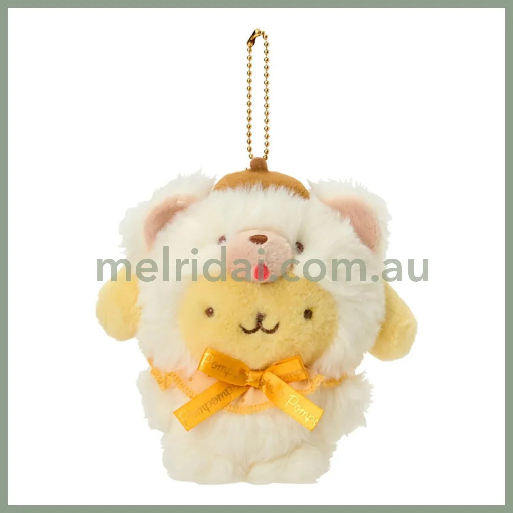 SANRIO | Pom Pom Purin Mascot Holder Plush Keychain 13×8×14cm (Fuwamosa Doll)