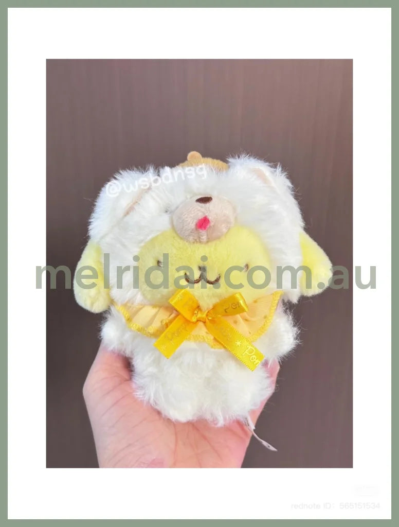 SANRIO | Pom Pom Purin Mascot Holder Plush Keychain 13×8×14cm (Fuwamosa Doll)