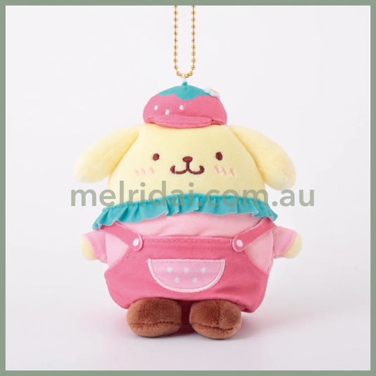 Sanrio | Pom Purin Plush Keychain Mascot Holder 10Cm (Strawberry)