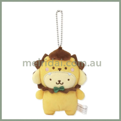 SANRIO | Pom Pom Purin Plush Keychain Mascot Holder 115×115×32mm (Animal Lion)