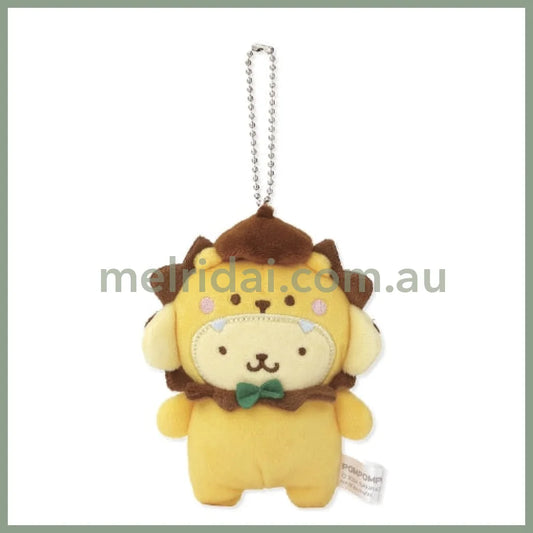SANRIO | Pom Pom Purin Plush Keychain Mascot Holder 115×115×32mm (Animal Lion)