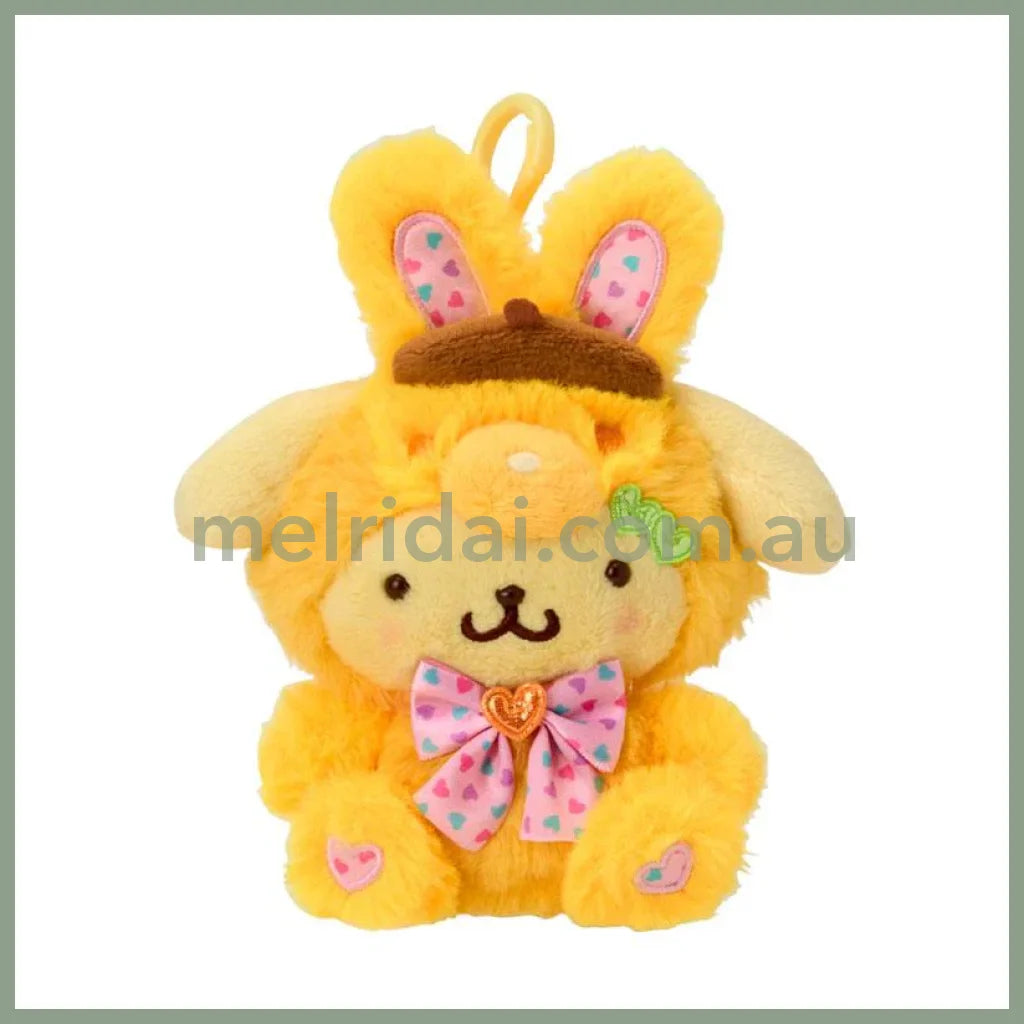 SANRIO | Pom Pom Purin Plush Mascot Holder Plush Keychain 14×9×16cm (Spring Rabbit)