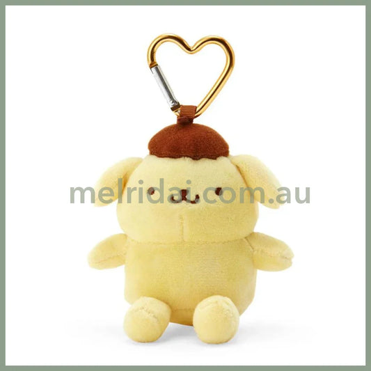 Sanrio｜Pom Pom Purin Plush Mascot Holder With Heart Carabiner About 9Cm