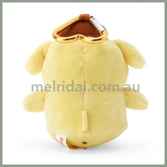 Sanrio｜Pom Pom Purin Plush Mascot Holder With Heart Carabiner About 9Cm