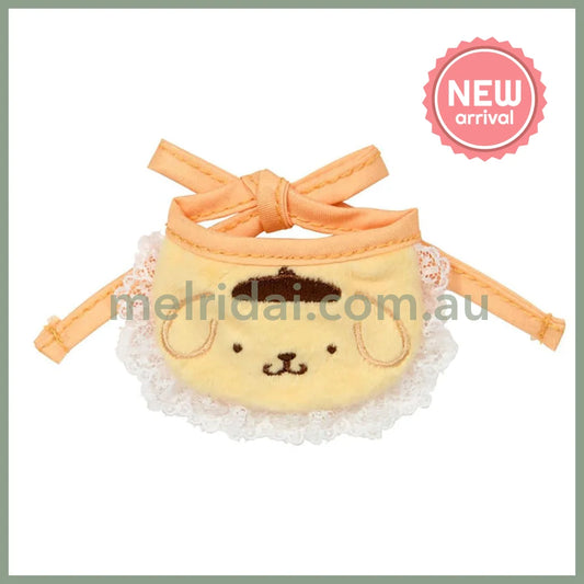 SANRIO | Pom Pom Purin Pompompurin Double Sided Dress-up Clothes - S/M 14.2 x 11.5 x 1cm (Pitatto Friends Bib)