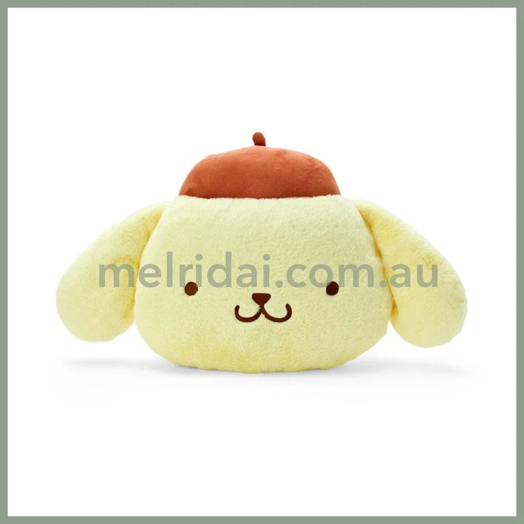 SANRIO | Pom Pom Purin Pompompurin Face-shaped Cushion 53×10×30cm