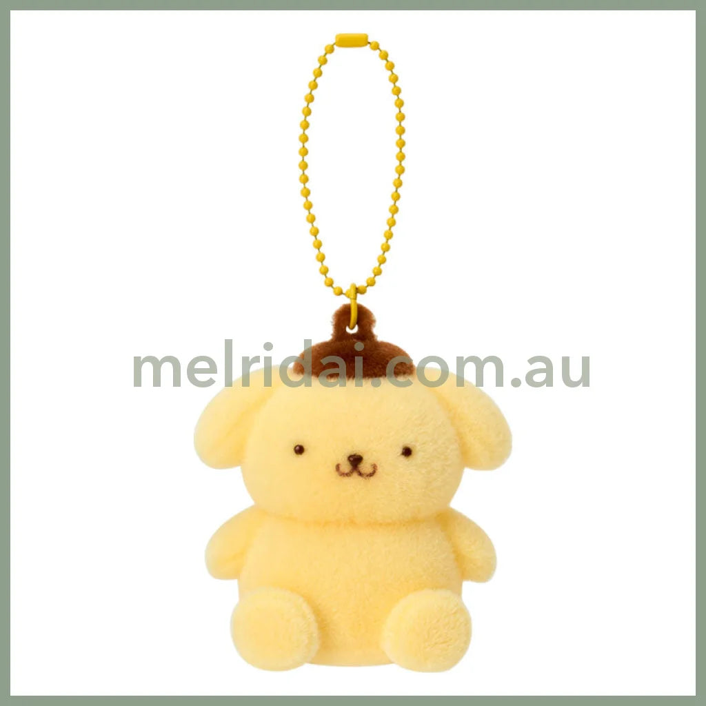 SANRIO | Pom Pom Purin Pompompurin Flocky Mascot Holder Keychain Bag Charm 50×45×70mm