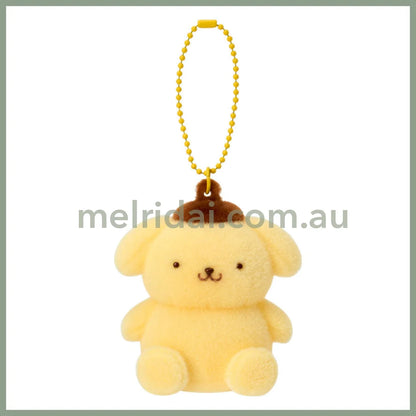 SANRIO | Pom Pom Purin Pompompurin Flocky Mascot Holder Keychain Bag Charm 50×45×70mm