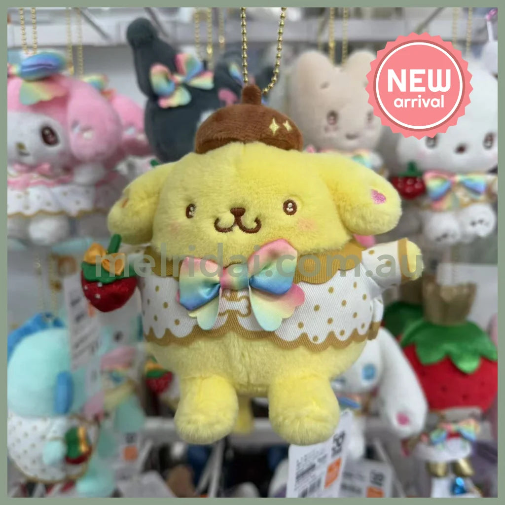 SANRIO | Pom Pom Purin / Pompompurin Mascot Holder Plush Keychain Bag Charm 11×15.5×7.5cm (50th Anniversary