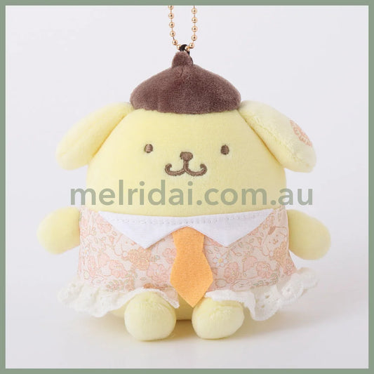 SANRIO | Pom Pom Purin / Pompompurin Mascot Holder Plush Keychain Bag Charm Approx. 10cm (Textile Flower)