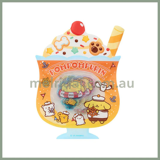 SANRIO | Pom Pom Purin / Pompompurin Summer Stickers with Zipper Case 12.4 x 8.9 x 1cm (Cream Soda)