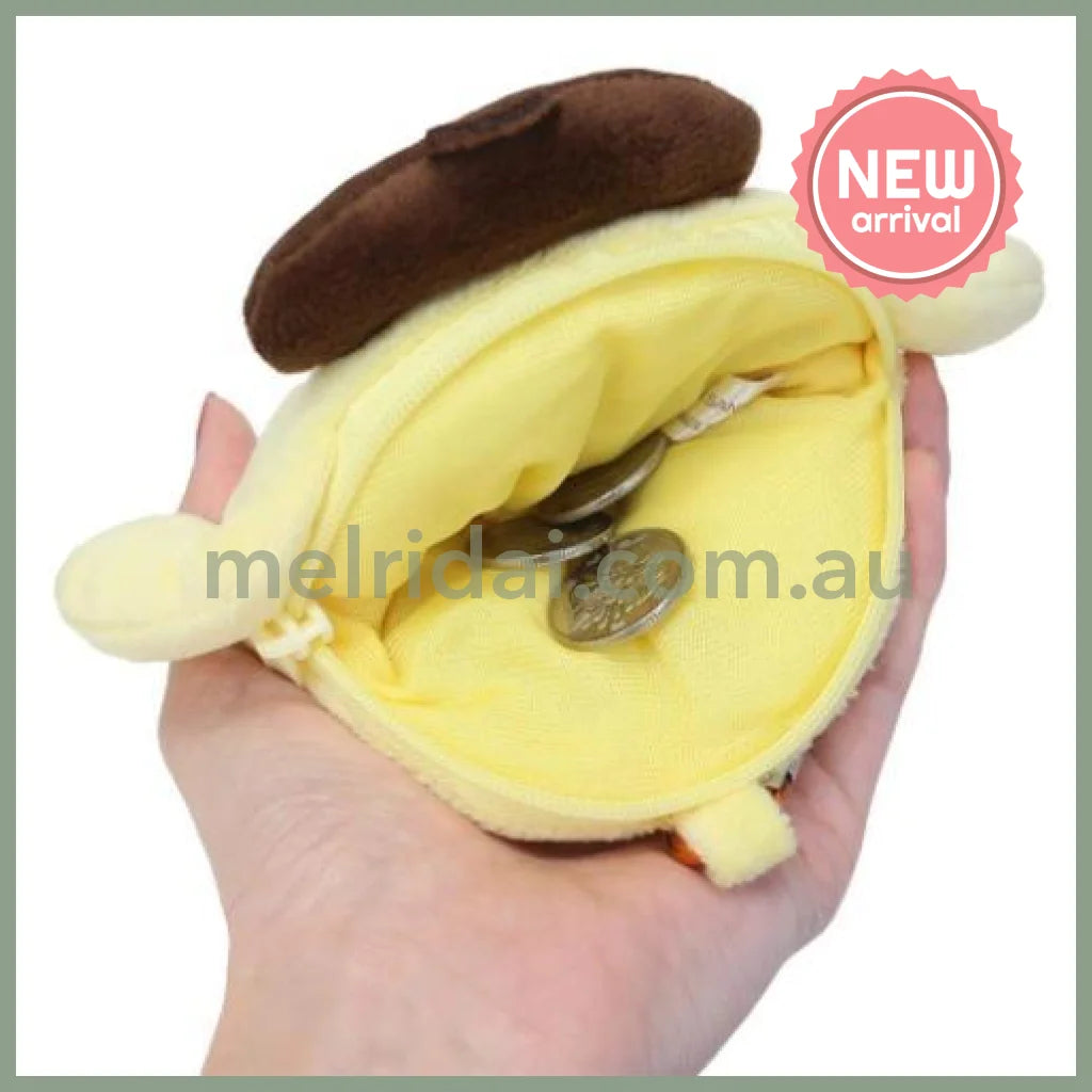 SANRIO | Pom Pom Purin / Pompompurin Zipper Mascot with Carabiner Pouch Keychain Bag Charm 5 x 11 x 20cm