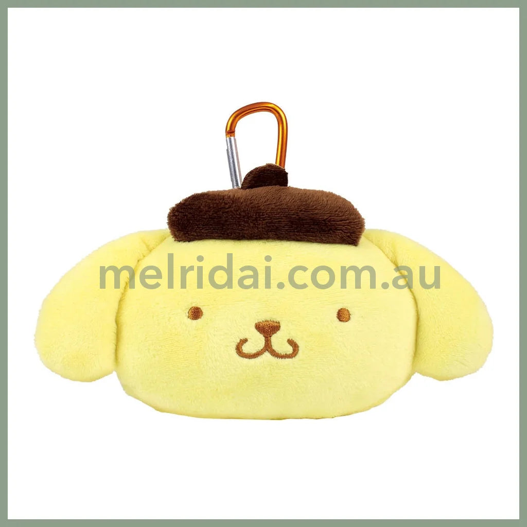 SANRIO | Pom Pom Purin / Pompompurin Zipper Mascot with Carabiner Pouch Keychain Bag Charm 5 x 11 x 20cm