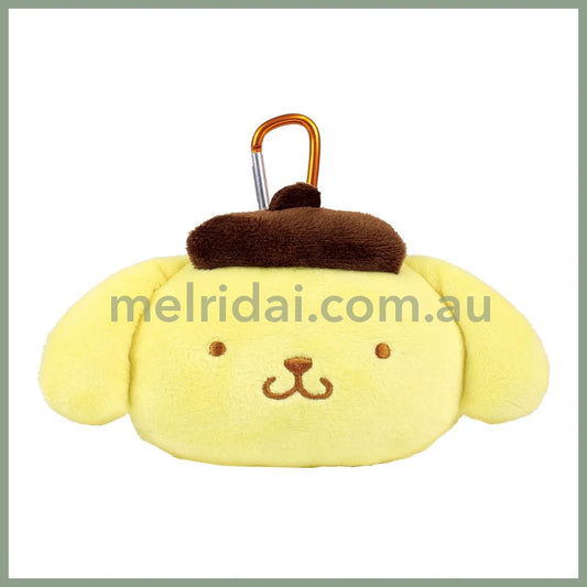 SANRIO | Pom Pom Purin / Pompompurin Zipper Mascot with Carabiner Pouch Keychain Bag Charm 5 x 11 x 20cm