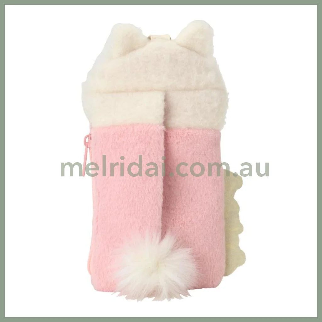 SANRIO | Pomeranian Fluffy Card Holder & Tissue Pouch Keychain 9.2×6.6cm (Always Together My Pet)