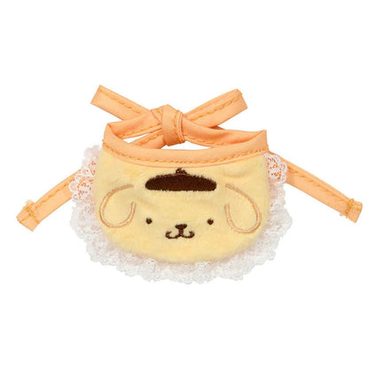 SANRIO | Pom Pom Purin Pompompurin Double Sided Dress-up Clothes - S/M 14.2 x 11.5 x 1cm (Pitatto Friends Bib)
