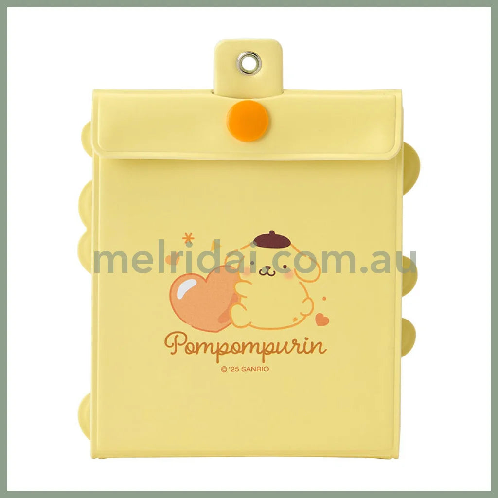 SANRIO | Pompompurin Pom Pom Purin Accordion Card Holder Keychain 10×1.3×10.8cm (Enjoy Idol - 8 pockets can store up to