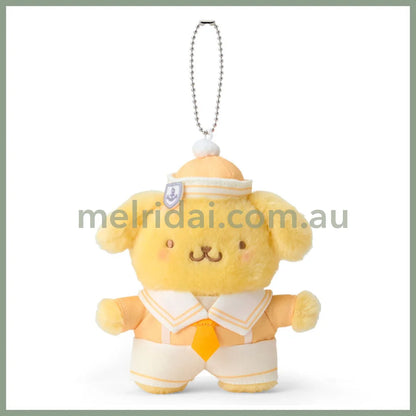 SANRIO | Pompompurin Pom Pom Purin Mascot Holder Plush Keychain Bag Charm 15.2 x 9.9 x 6.5cm (Sailor Collar)