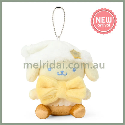 SANRIO | Pompompurin Pom Pom Purin Plush Mascot Keychain Bag Charm 107×90×130mm (Sparkling Winter)