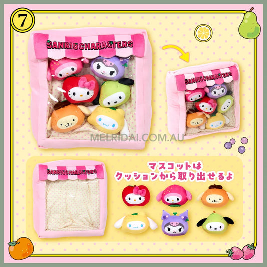 SANRIO | Removable Mascot Cushion 350x140x40mm (Fruit Design)
