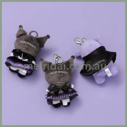 Sanrio ×Repipi Armario | Kuromi Mascot Holder Plush Keychain 9×7.2Cm (Black)