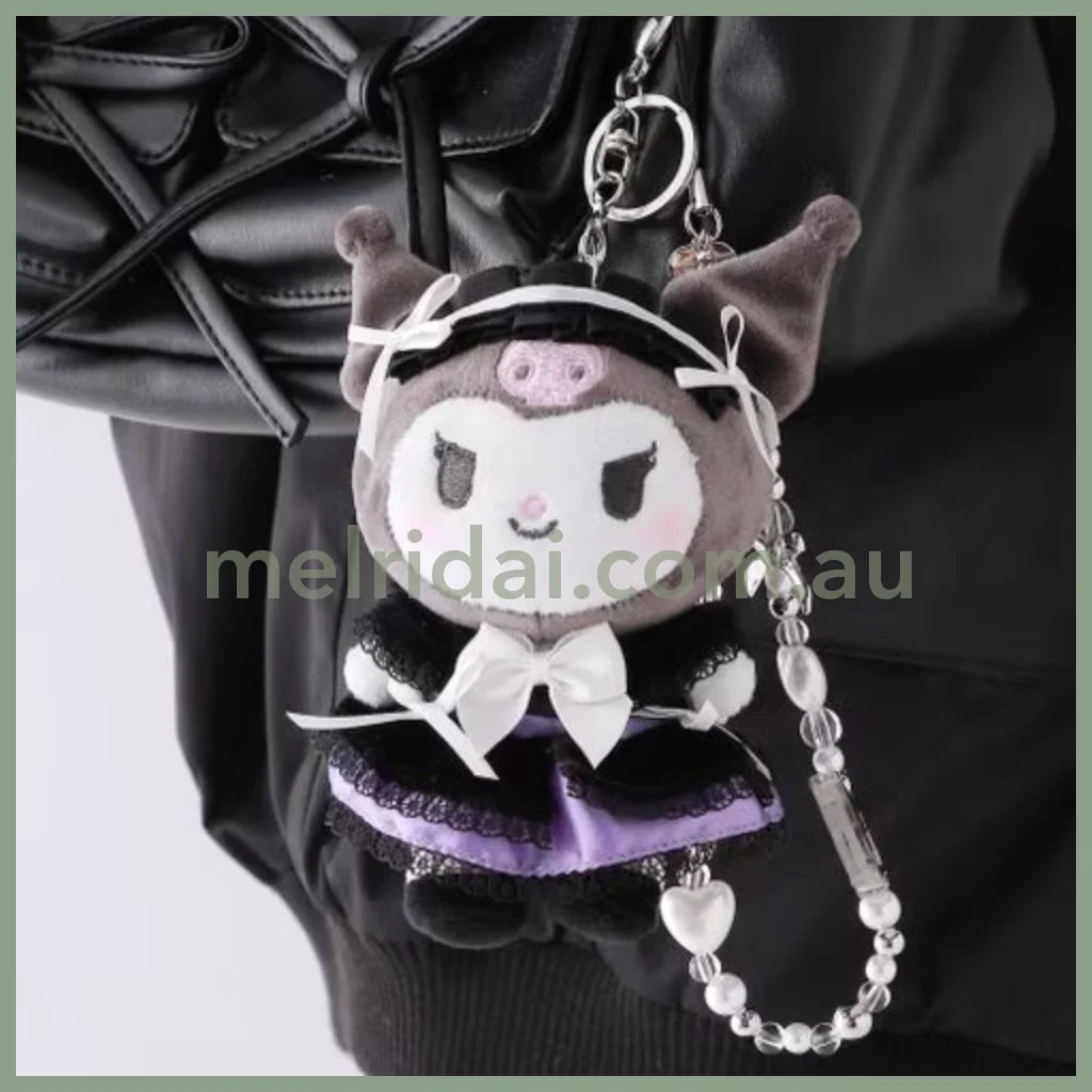 Sanrio ×Repipi Armario | Kuromi Mascot Holder Plush Keychain 9×7.2Cm (Black)