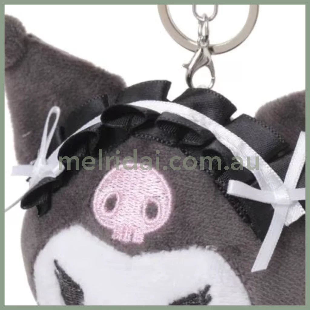 Sanrio ×Repipi Armario | Kuromi Mascot Holder Plush Keychain 9×7.2Cm (Black)