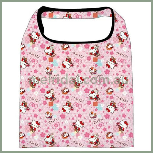 SANRIO | Reusable Grocery Bag Foldable Eco-bag Keychain L (Hello Kitty)