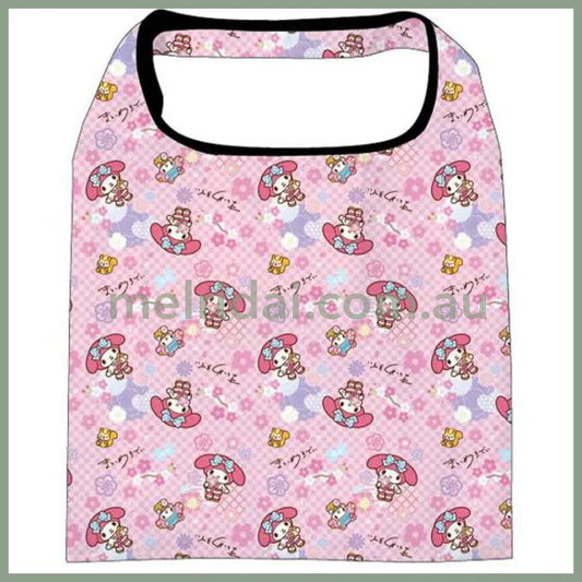 SANRIO | Reusable Grocery Bag Foldable Eco-bag Keychain L (My Melody)