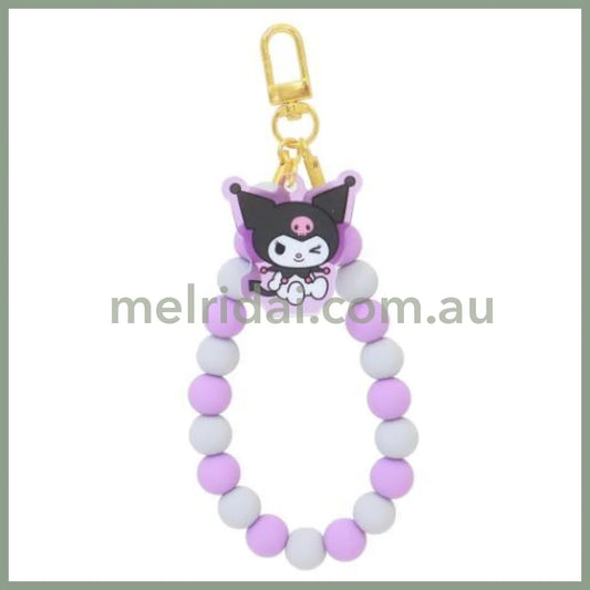 SANRIO | Rubber Beads Strap Phone Strap 10 x 85 x 237mm (Kuromi)