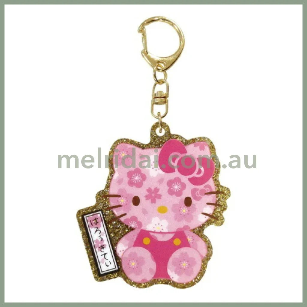 SANRIO | Sakura Acrylic Mental Keychain Key Ring H64 x W59 x D3mm (Cinnamoroll)