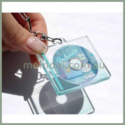 SANRIO | Secret CD Case Key Chain Keyring H45×W45×D5mm (Random)