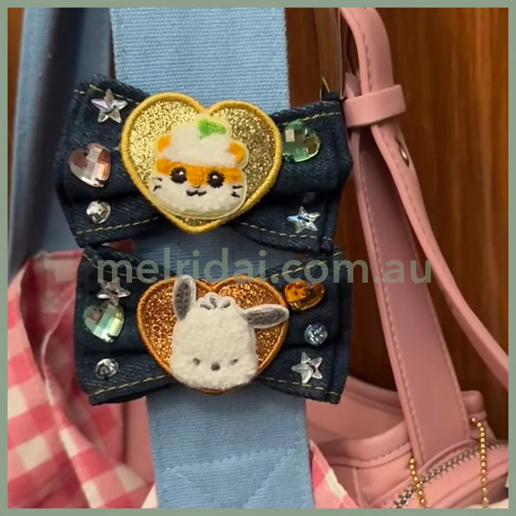 Sanrio | Secret Hair Clip 8.5×2×4.5Cm (Denim Patch)