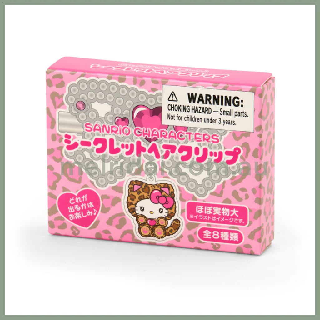 SANRIO | Secret Hair Clip Blind Box 75×20×40mm (Leopard Gal Cat)