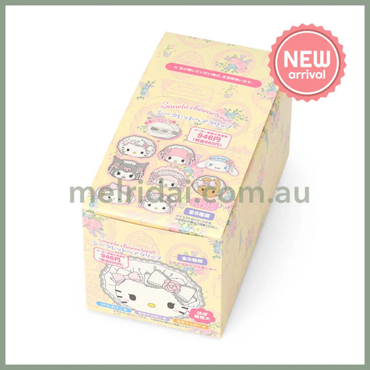 SANRIO | Secret Plush Hair Clip Blind Box 85×20×80mm (White Frill Design)
