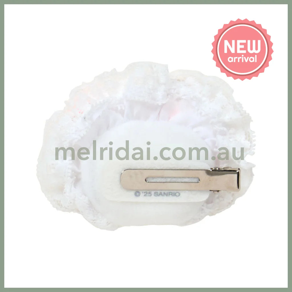 SANRIO | Secret Plush Hair Clip Blind Box 85×20×80mm (White Frill Design)