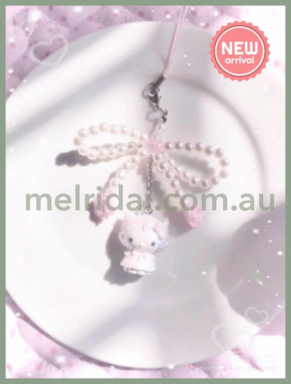 SANRIO | Secret Strap Keychain Blind Box 80×5×50mm (White Frill Design)