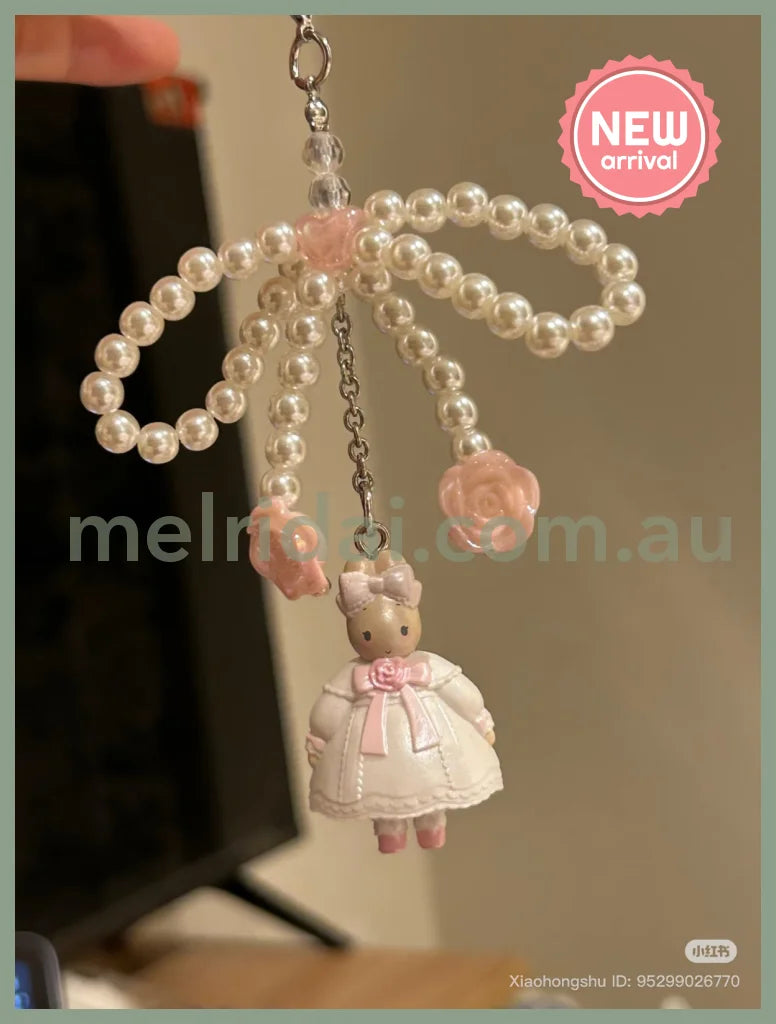 SANRIO | Secret Strap Keychain Blind Box 80×5×50mm (White Frill Design)