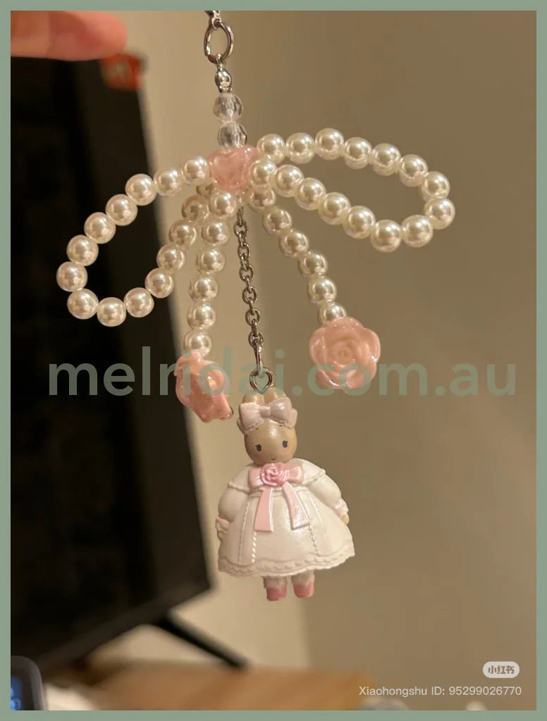 SANRIO | Secret Strap Keychain Blind Box 80×5×50mm (White Frill Design)