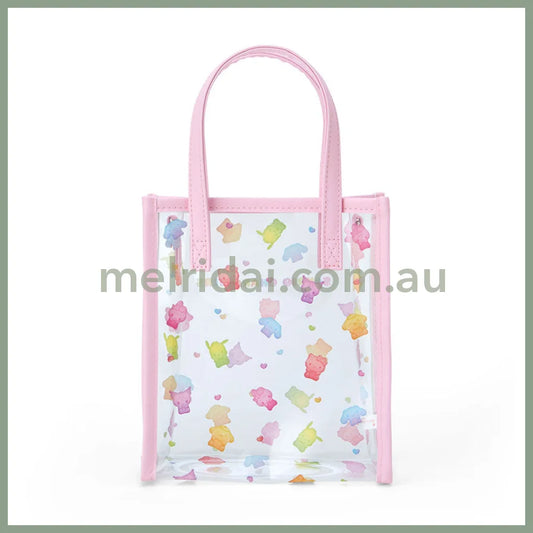 Sanrio | Shoulder Equipped Clear Tote Bag 2Way 18×6×20Cm (Gummy Candy) 日本三丽鸥 2种背法托特包/斜挎包/透明小包（软糖风）